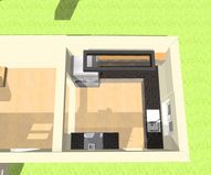 Internal kitchen layout for a rear extension in Chelmsford