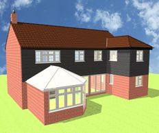 Great Leighs two storey rear extension building regulations plans
