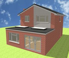 Rear flat roof extension planning application in Galleywood Chelmsford